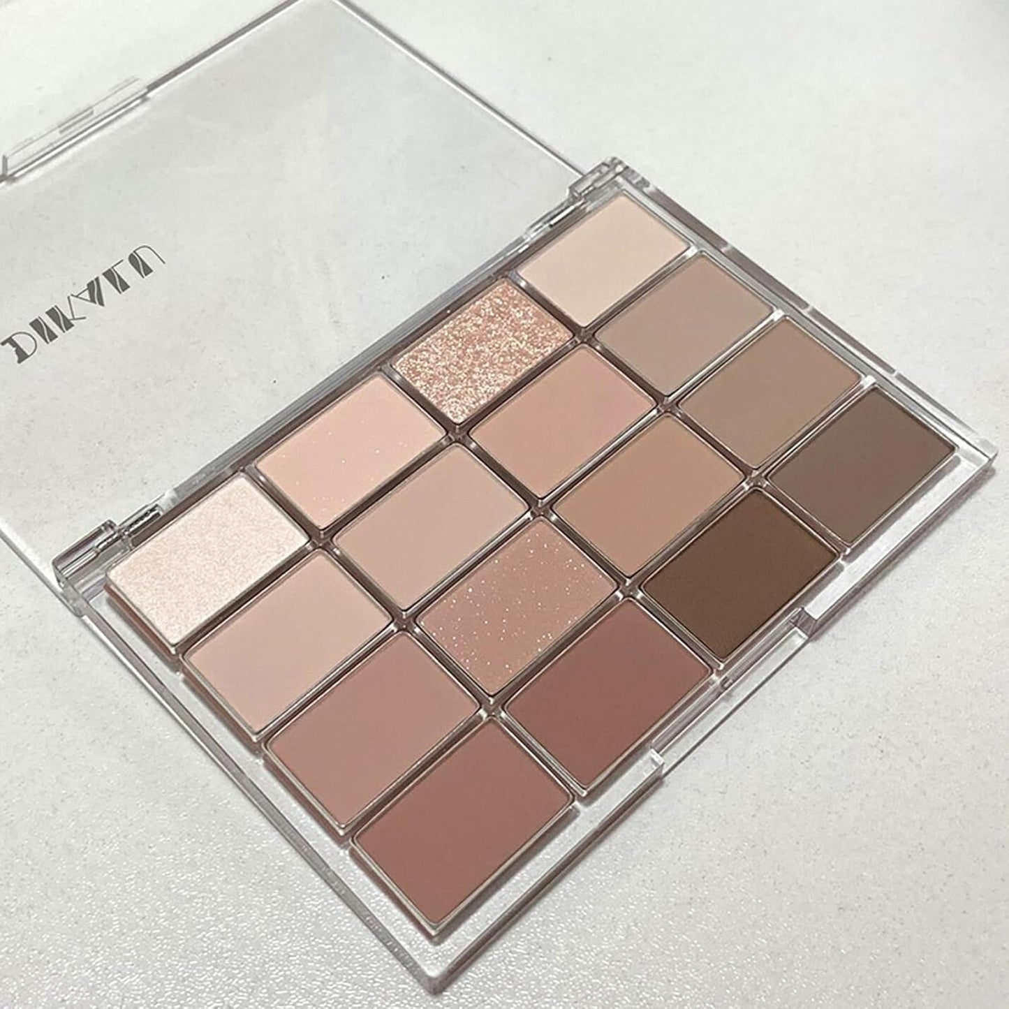 Nude Eyeshadow Palette, 16 Colours Brown Grey Nude Eye Shadows Palette for Women Long Lasting Highly Pigmented Shimmer Matte Eyeshadow Make-Up Palettes Waterproof Blendable Brown Eyeshadow Palette