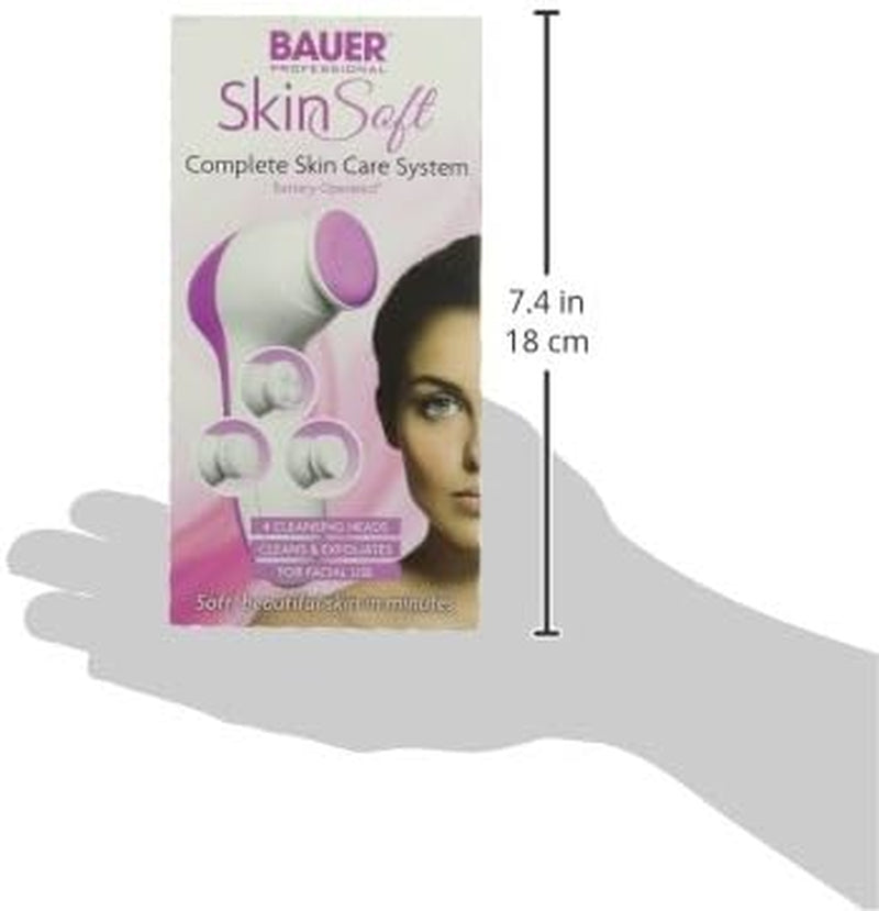 Complete Skin Care System / 4 Cleansing Heads to Clean & Exfoliate / 2 Variable Speeds/Battery Operated