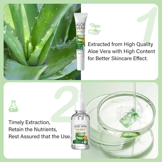 12PCS Skin Care Gift Sets for Teenage Girls, Aloe Vera Skincare for Women, Simple Pamper Face Care Kit for Teen