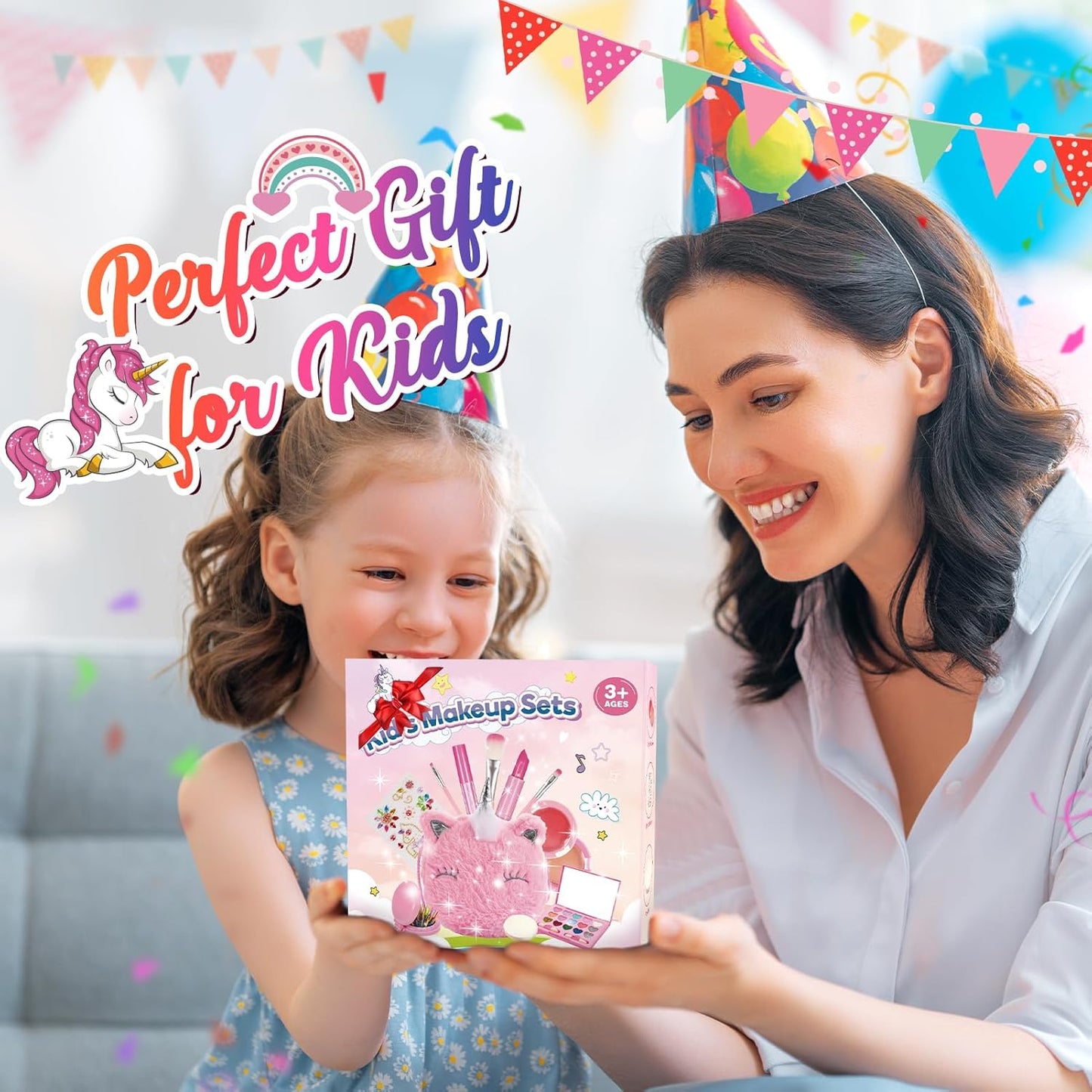 Kids Makeup Sets, 4 5 6 Year Old Girl Gifts for 3-12 Year Olds Toys Age 4 5 6 7 8 Unicorn for Girls Make up Set Birthday Gifts for Girls Kids Toys Pretend Unicorn