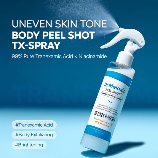 Tranexamic Acid Body Exfoliating Spray – Brightening Treatment with Niacinamide for Uneven Skin Tone & Smooth Skin, 200Ml