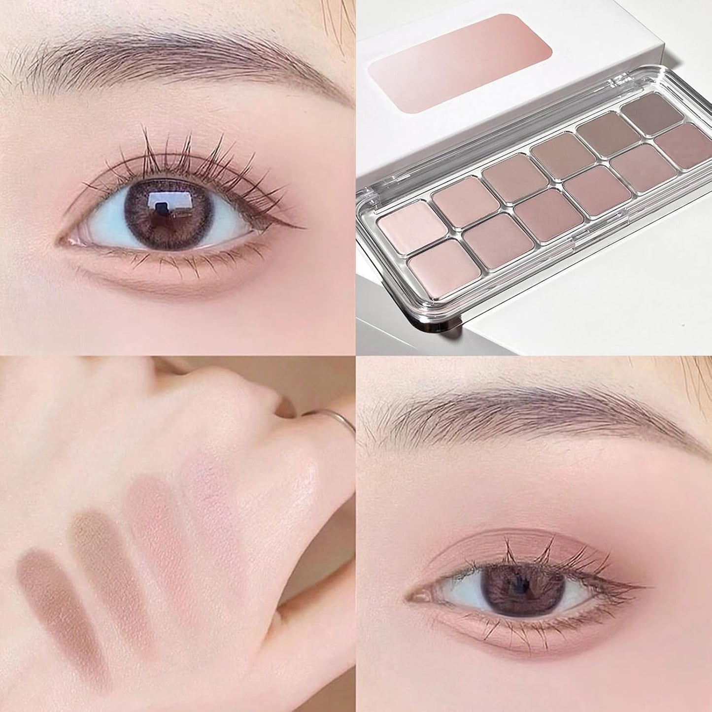 Pink Eyeshadow Palette, Nude Eye Shadow Pallets, Pink Brown Matte Smokey Natural Eyeshadow Makeup Palettes, Long Lasting Highly Pigmented Fine Powder Eye Make-Up Gift for Women Girls