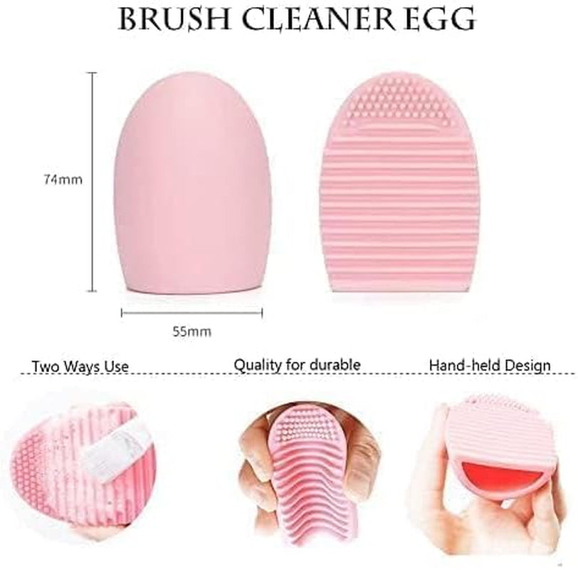 Makeup Brushes for Women, 28PCS Full Makeup Kits Include 24 Makeup Brushes, 2 Large Beauty Sponge, 1 Face Mask Spatula, 1 Brush Cleaning Egg, Makeup Brush Set with Travel-Friendly Case, Panda White