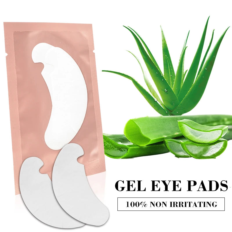 50Pairs Eye Pads for Eyelash Extension Hydrogel Patches for Eyelashes U Shaped Gel Pads Lashes Extension Supplies Patches Makeup