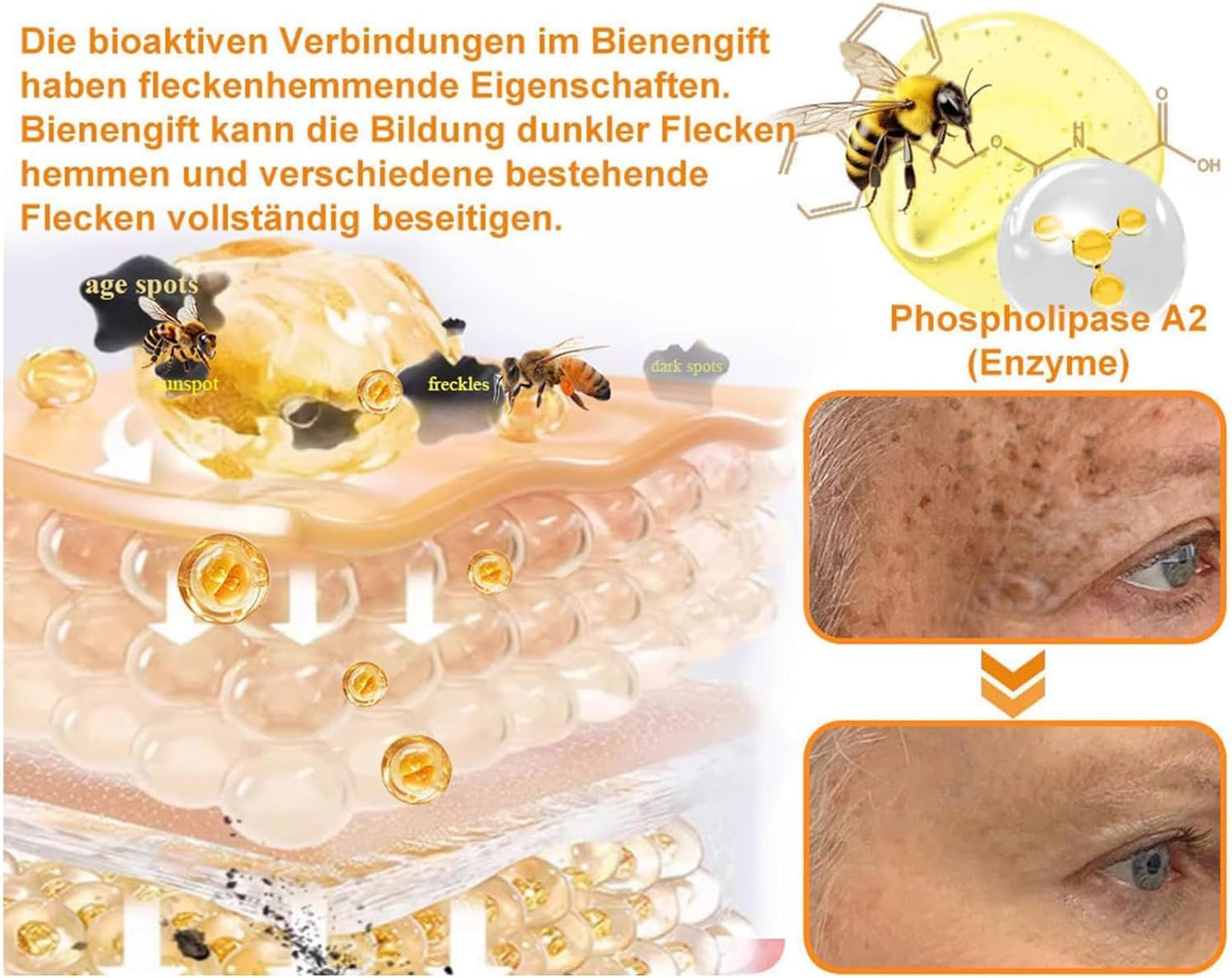 3 Pcs Bee Venom Skin Care Cream, Bee-Venom-Cream, for All Skin Types