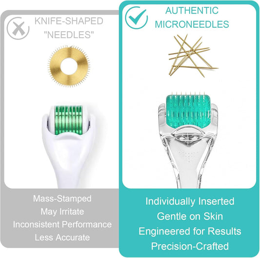 Derma Roller 0.5Mm with Individual Titanium Micro Needles – Microneedling Tool for Face, Scalp & Body Skin Care, Home Beauty Routine