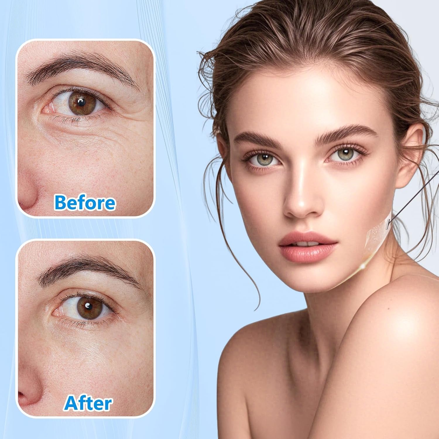 148Pcs Face Lift Tape Invisible with 8 String, V Edge Patches Face Lift for Wrinkles, Instant Neck Lifting Tape and Bands for Double Chin Saggy, Tightening Skin Make up Tools (70 Rope + 70 Cordless)