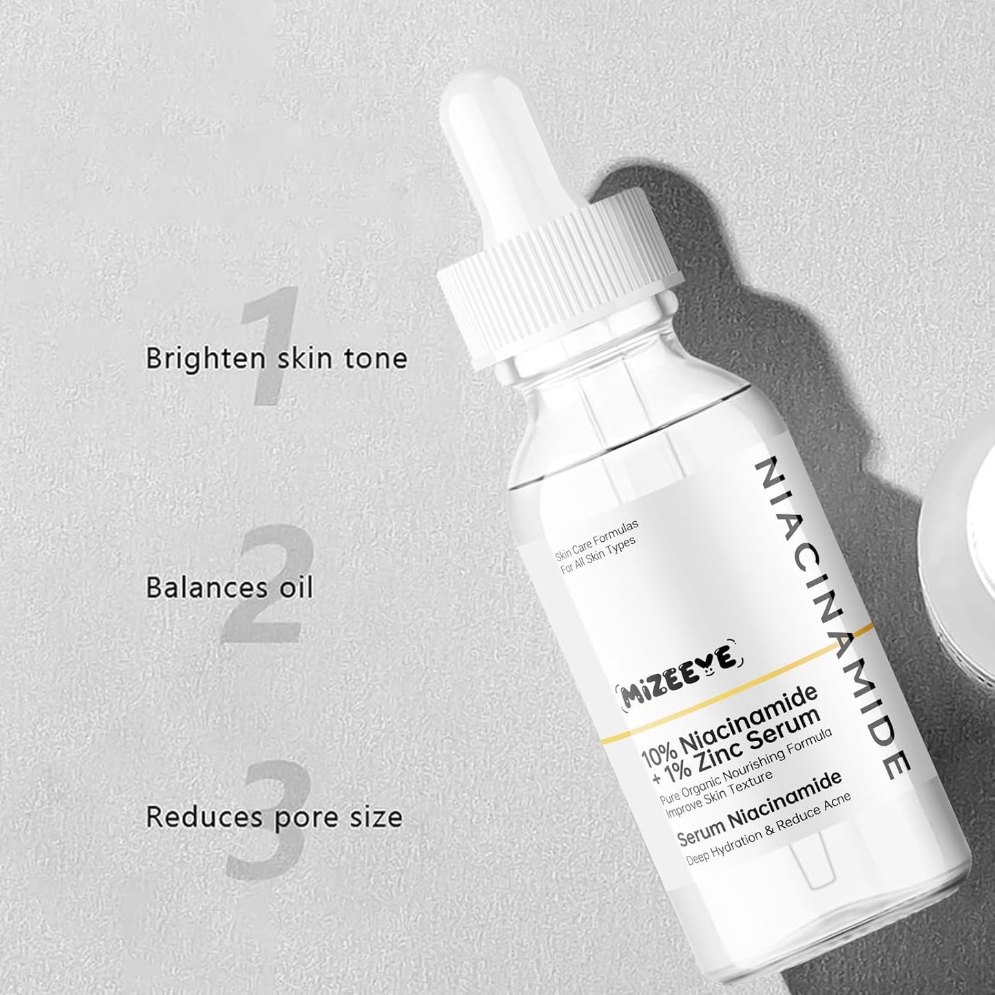 Niacinamide 10% + Zinc 1% Serum for Face, 30ML/1 Fl Oz Moisture Niacinamide Face Serum for Women, Refreshing.