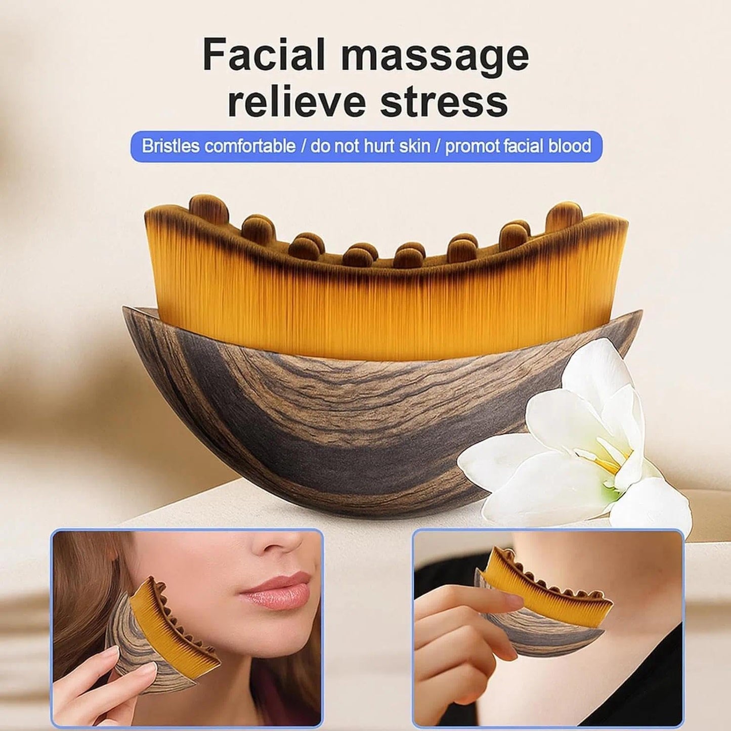 Brush 2-Pack, Face & Body Massage Tool for Jawline Contouring & Neck Sculpting, Ergonomic Design for Precise Skin Fit, Skin Care Essential
