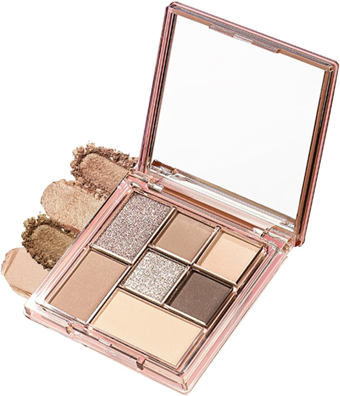 Nude Eyeshadow Palette,Brown Grey Nude Eye Shadows Palette for Women,Matte Glitter Eyeshadow Make-Up Palettes,Long Lasting Natural Eye Shadow Highly Pigmented Blendable Shimmer Eyeshadow with Mirror