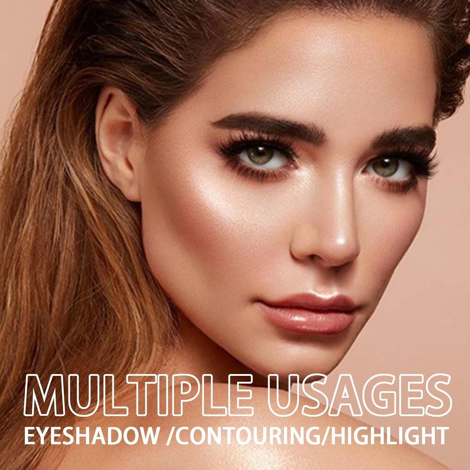 16 Color Nude Eyeshadow Palette for Women - Long-Lasting, Pigmented, Shimmering and Matte Make-Up Palettes. Waterproof, Mixable, Brown, Gray and Nude