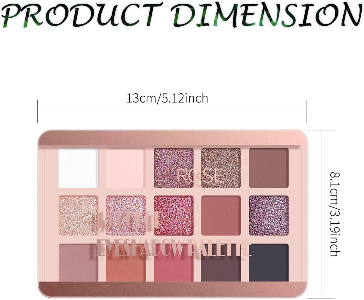 Eyeshadow Pink Eye Shadow Palette, Make-Up Palettes Shimmer Glitter Matte Shadows Pallets for Women, 15 Color Pink Brown Natural Long Lasting Highly Pigmented Eyeshadow Palette