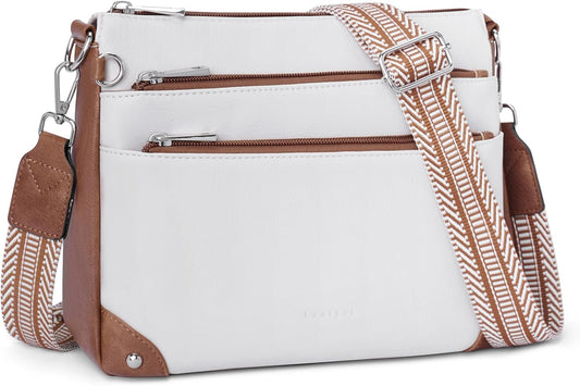 Cross Body Bag Women Rfid Travel Crossbody Bags Leather Handbags Ladies Shoulder Bag with Adjustable Strap