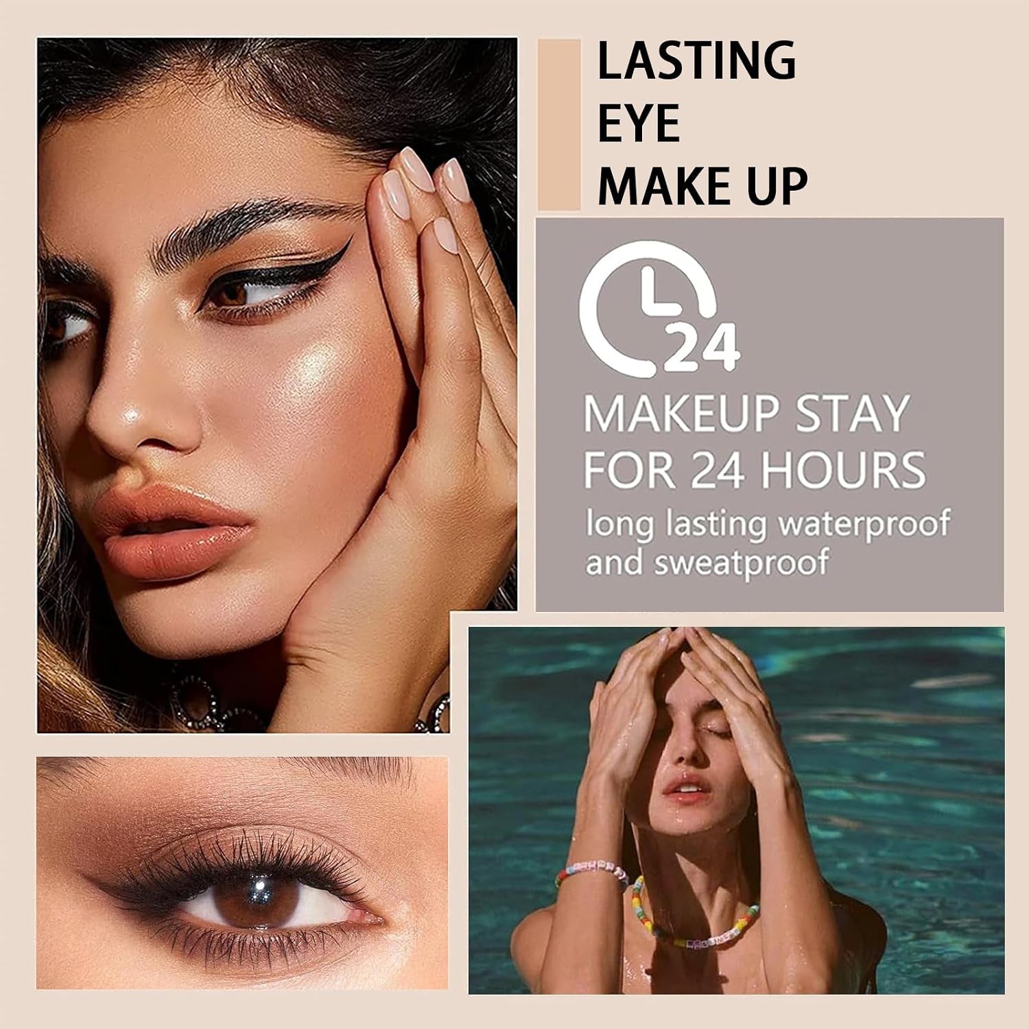 Smoky Brown Nude Eyeshadow Palette - Highly Pigmented Matte Shadows for Women, Waterproof & Long Lasting - 12 Shades with Dark Black & Brown Eyeshadow