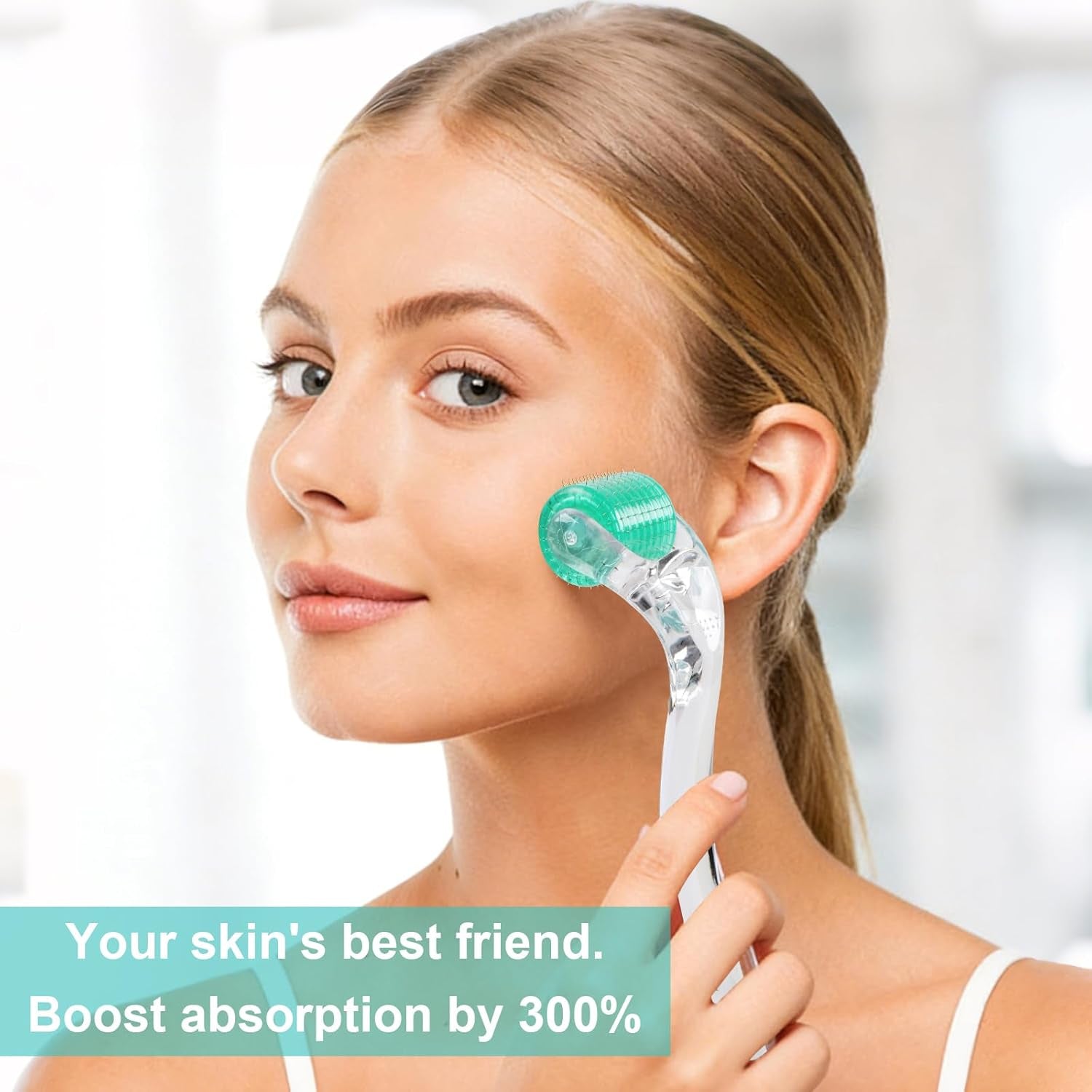 Derma Roller 0.5Mm with Individual Titanium Micro Needles – Microneedling Tool for Face, Scalp & Body Skin Care, Home Beauty Routine