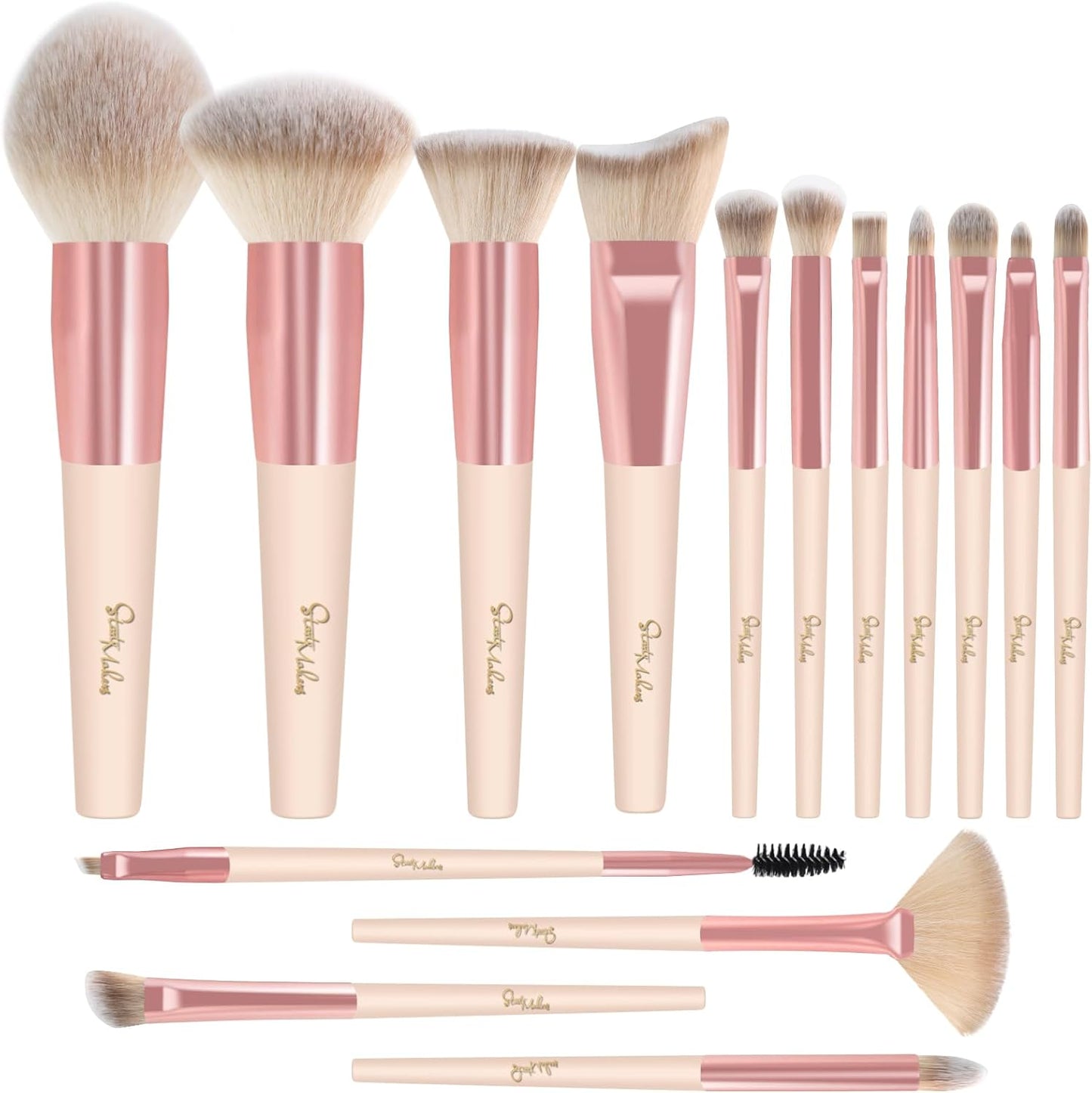 Makeup Brushes  15Pcs Marble Makeup Brush Set Foundation Powder Blush Blending Eyeshadow Brushes Sets