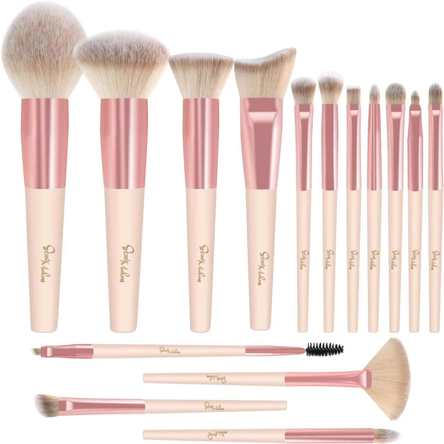 Makeup Brushes  15Pcs Marble Makeup Brush Set Foundation Powder Blush Blending Eyeshadow Brushes Sets