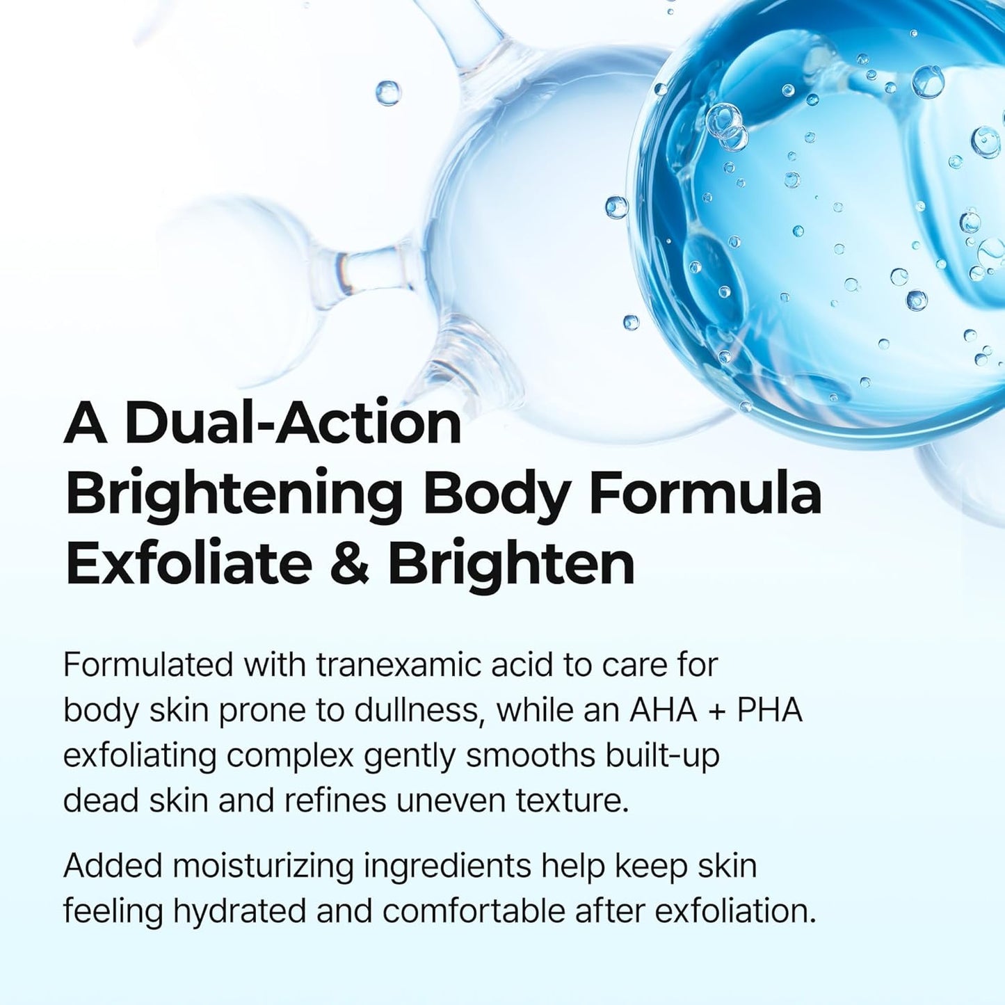 Tranexamic Acid Body Exfoliating Spray – Brightening Treatment with Niacinamide for Uneven Skin Tone & Smooth Skin, 200Ml