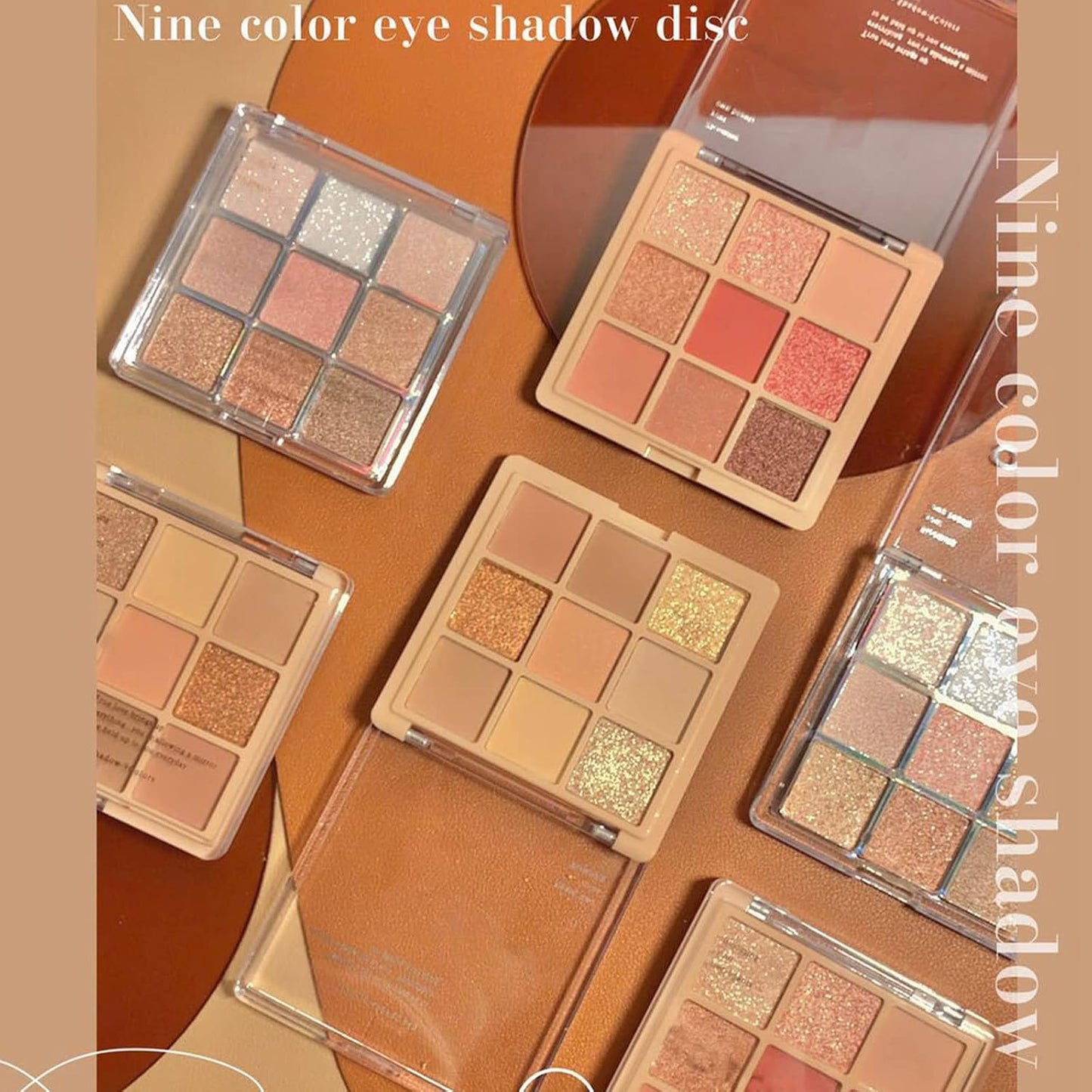 Glitter Eyeshadow Palette Shimmer 9 Colors Eye Shadow Make-Up Glitter Pressed All Highly Pigmented