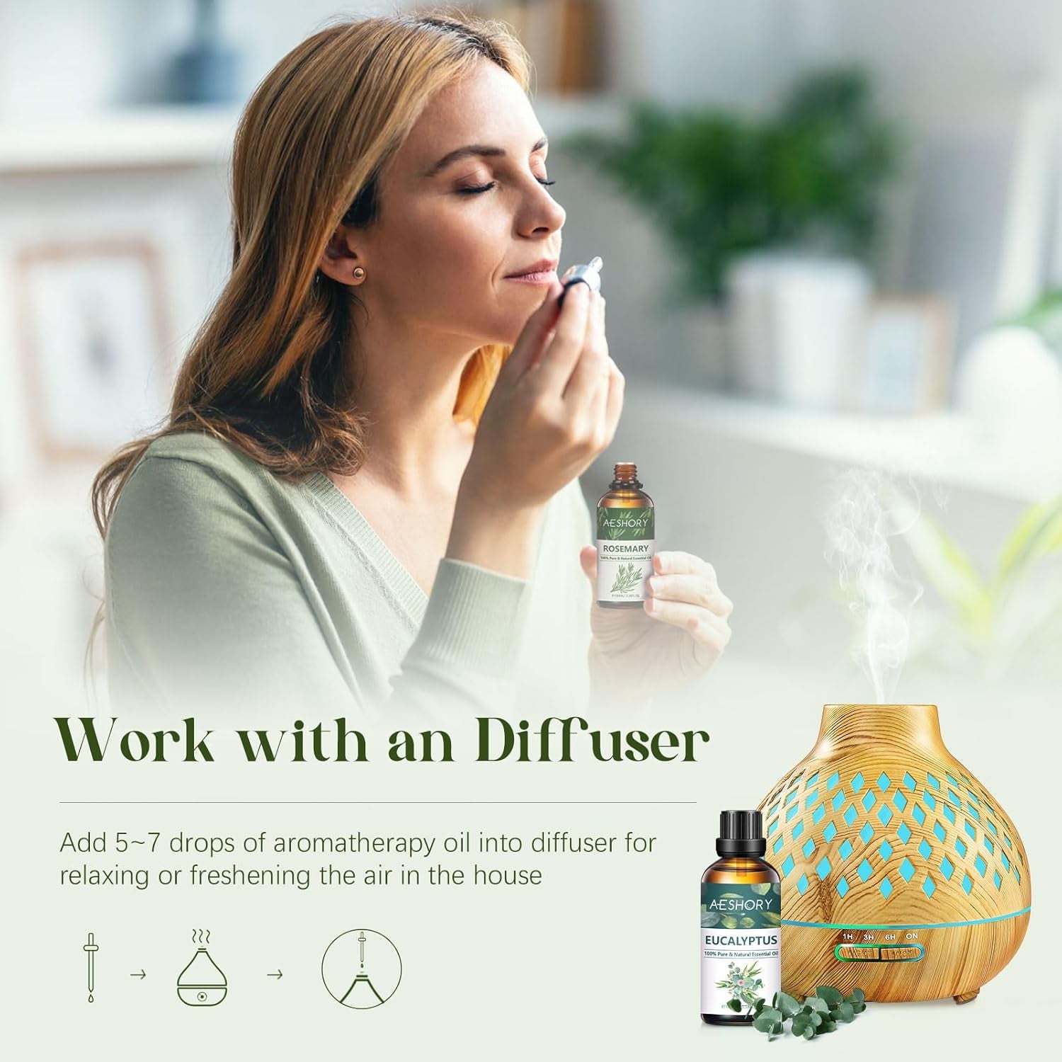 Cinnamon Essential Oil 100Ml, 100% Pure Natural Cinnamon Bark Oil for Diffuser, Humidifier, Aromatherapy, Home Cleaning, Skin Care, Breath Freshening