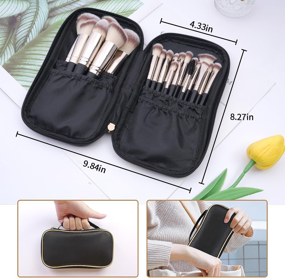 Makeup Brushes 22Pcs Professional Makeup Brush Set Blending Foundation Powder Blush Concealers Eyeshadow Eyebrow Eyeliner Brushes Premium Synthetic Make up Brushes Set with Brush Bag