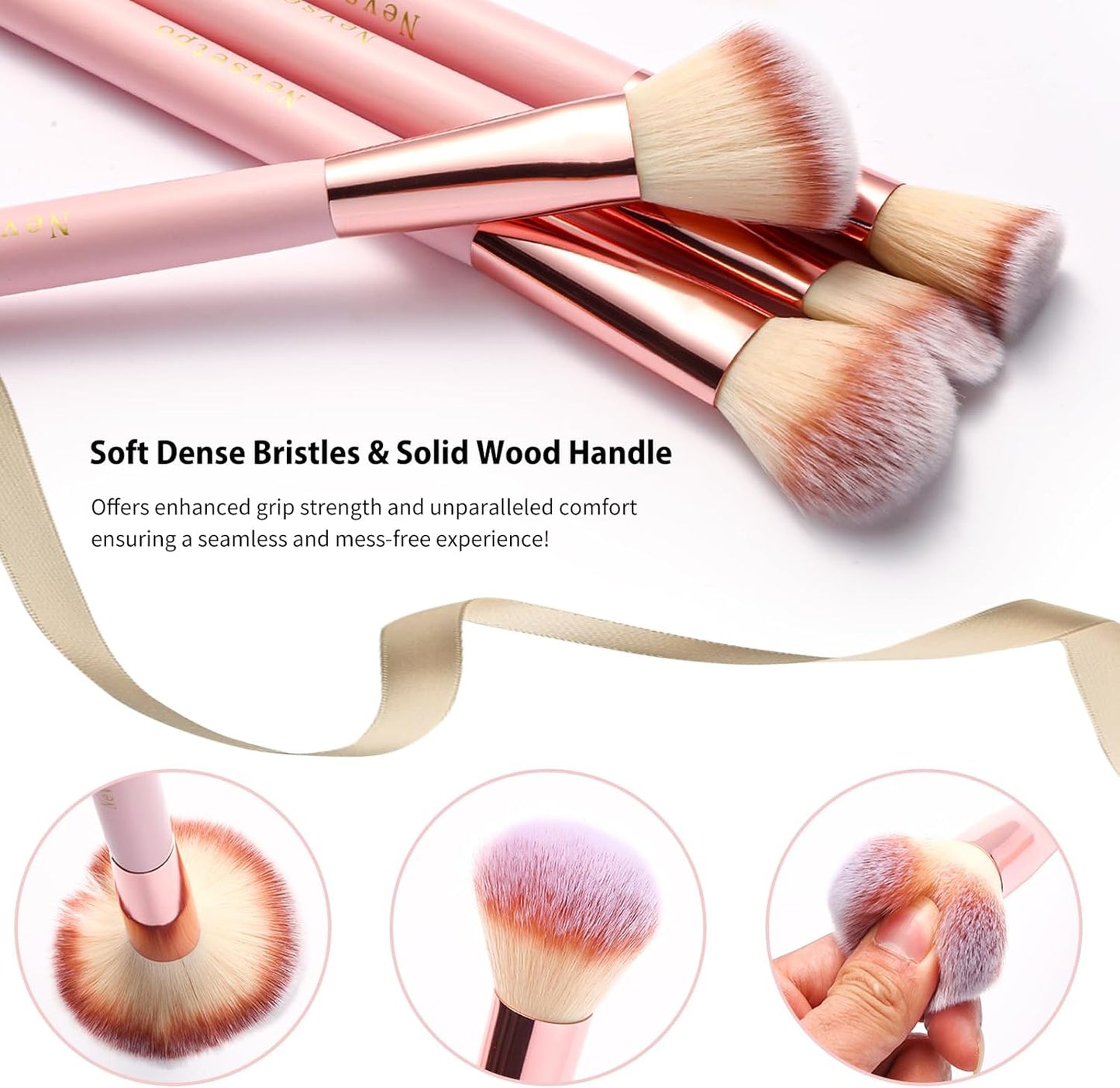 Makeup Brushes, Quality Make up Brushes 28Pcs Makeup Brushes Set Professional & Beginner Make-Up Sets & Case, Brushes & Sponges,Travel-Friendly Roll-Up Beauty Gift Sets for Women, PINK